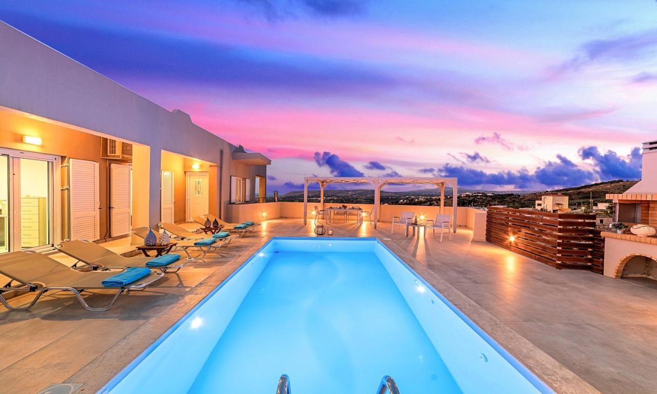 Villa Di Giorgio Heated Pool Kournás المظهر الخارجي الصورة